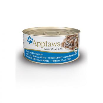 ARDEBO.de Applaws Cat Nassfutter Dose Thunfischfilet & Krabben 70 g