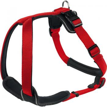 ARDEBO.de Hunter Geschirr Neopren rot/schwarz M  53 - 65cm/20mm