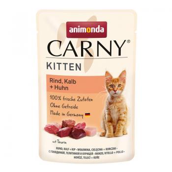 ARDEBO.de Animonda Cat Carny Kitten Rind, Kalb & Huhn 85g