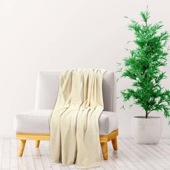 ARDEBO.de - Decke Creme 150x200 cm Polyester