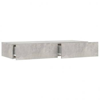 TV-Schrank mit LED-Leuchten Betongrau 90x35x15,5 cm