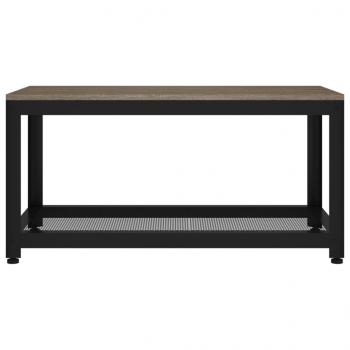 Couchtisch Grau und Schwarz 90x45x45 cm MDF und Eisen