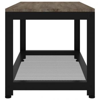 Couchtisch Grau und Schwarz 90x45x45 cm MDF und Eisen