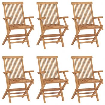 ARDEBO.de - Klappbare Gartenstühle 6 Stk. Massivholz Teak