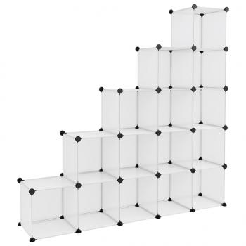 Regalsystem mit 15 Würfeln Transparent PP