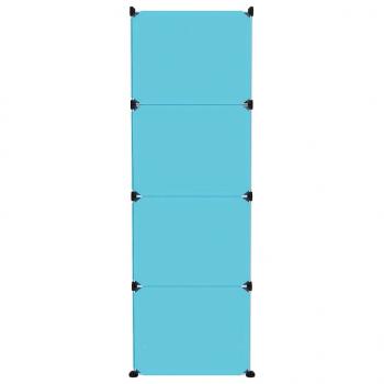 Kinderschrank Modular mit 12 Würfeln Blau PP