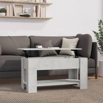 ARDEBO.de - Couchtisch Betongrau 101x49x52 cm Holzwerkstoff