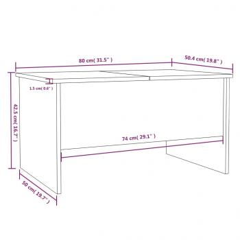 Couchtisch Sonoma-Eiche 80x50x42,5 cm Holzwerkstoff