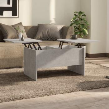 ARDEBO.de - Couchtisch Betongrau 80x50x42,5 cm Holzwerkstoff