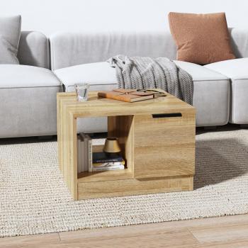 ARDEBO.de - Couchtisch Sonoma-Eiche 50x50x36 cm Holzwerkstoff