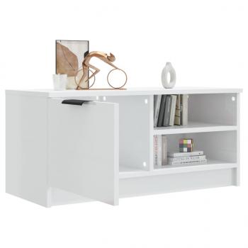 TV-Schrank Hochglanz-Weiß 80x35x36,5 cm Holzwerkstoff