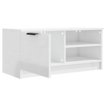 TV-Schrank Hochglanz-Weiß 80x35x36,5 cm Holzwerkstoff