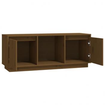 TV-Schrank Honigbraun 110,5x35x44 cm Massivholz Kiefer