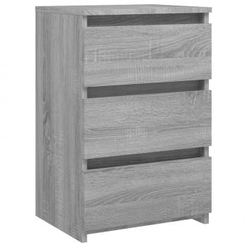 Nachttische 2 Stk. Grau Sonoma 40x35x62,5 cm Holzwerkstoff