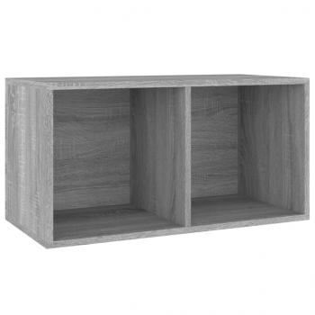 Schallplatten-Box Grau Sonoma 71x34x36cm Holzwerkstoff