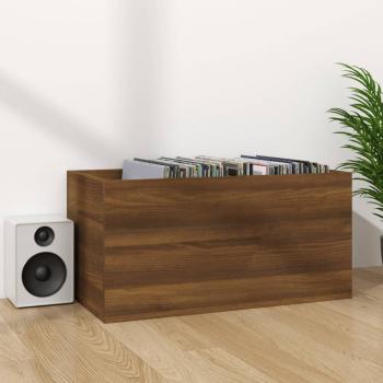 Schallplatten-Box Braun Eiche-Optik 71x34x36 cm Holzwerkstoff