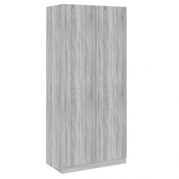 Kleiderschrank Grau Sonoma 90x52x200 cm Holzwerkstoff