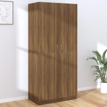 ARDEBO.de - Kleiderschrank Braun Eichen-Optik 90x52x200 cm Holzwerkstoff