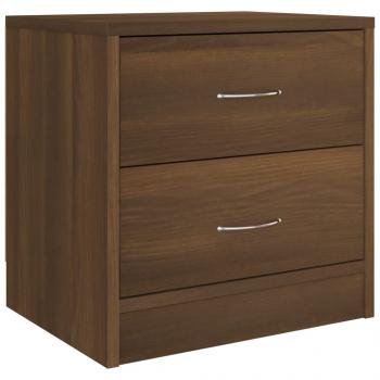 Nachttische 2 Stk. Braun Eichen-Optik 40x30x40 cm Holzwerkstoff