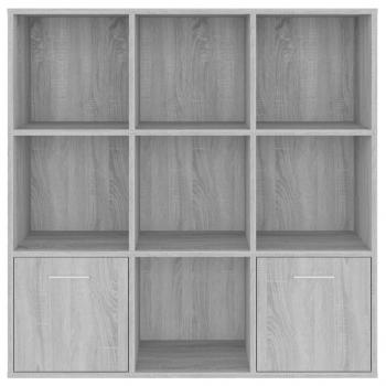 Bücherschrank Grau Sonoma 98x30x98 cm