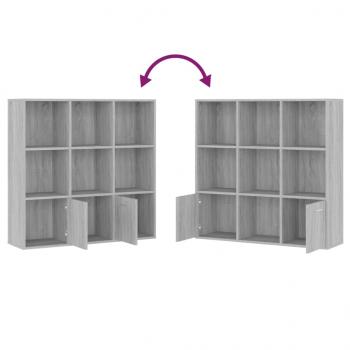 Bücherschrank Grau Sonoma 98x30x98 cm