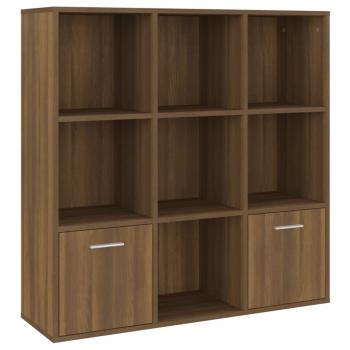 Bücherschrank Braun Eichen-Optik 98x30x98 cm