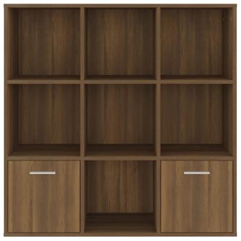 Bücherschrank Braun Eichen-Optik 98x30x98 cm