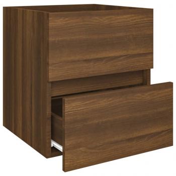 Waschbeckenschrank Braun Eiche 41x38,5x45 cm Holzwerkstoff