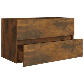 Waschbeckenschrank Räuchereiche 80x38,5x45 cm Holzwerkstoff