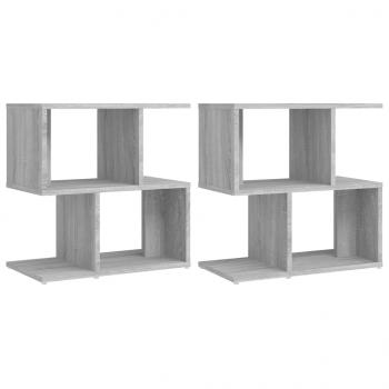 Nachttische 2 Stk. Grau Sonoma 50x30x51,5 cm Holzwerkstoff