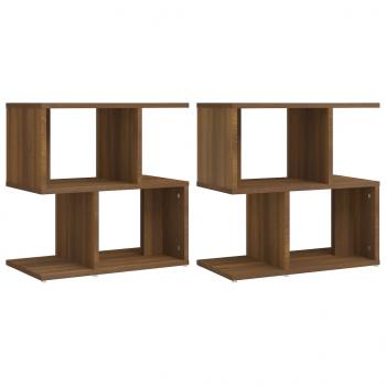 Nachttische 2Stk. Braun Eichen-Optik 50x30x51,5cm Holzwerkstoff