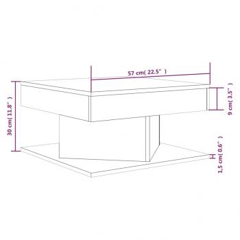 Couchtisch Grau Sonoma 57x57x30 cm Holzwerkstoff