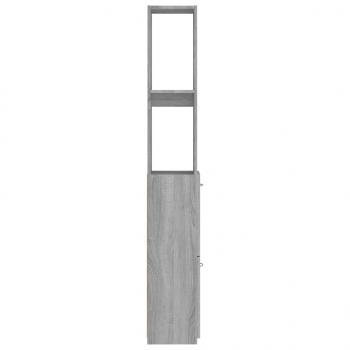 Badschrank Grau Sonoma 25x26,5x170 cm Holzwerkstoff