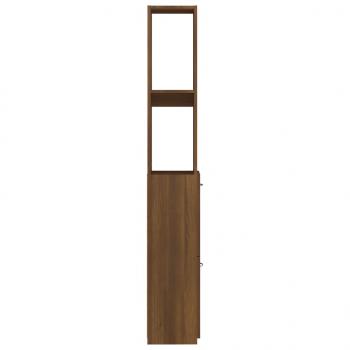 Badschrank Braun Eichen-Optik 25x26,5x170 cm Holzwerkstoff