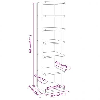 Schuhregal Braun Eichen-Optik 27,5x27x102 cm Holzwerkstoff