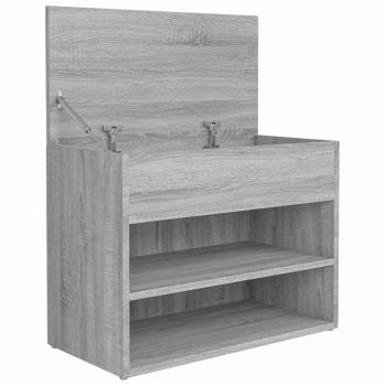 Schuhbank Grau Sonoma 60x30x45 cm Holzwerkstoff