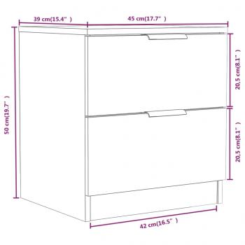 Nachttische 2 Stk. Braun Eichen-Optik Holzwerkstoff