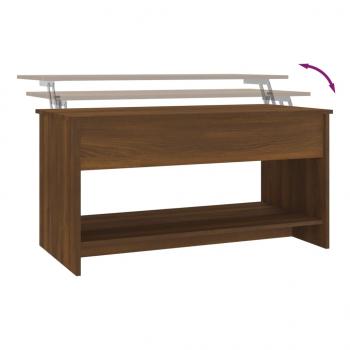 Couchtisch Braun Eichen-Optik 102x50x52,5 cm Holzwerkstoff