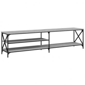 TV-Schrank Grau Sonoma 200x40x50 cm Holzwerkstoff und Metall