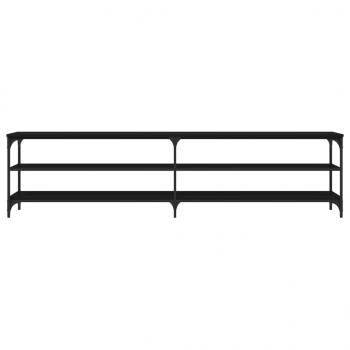 TV-Schrank Schwarz 200x30x50 cm Holzwerkstoff und Metall