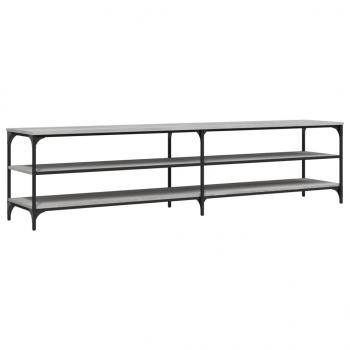 TV-Schrank Grau Sonoma 200x30x50 cm Holzwerkstoff und Metall