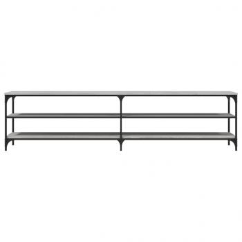 TV-Schrank Grau Sonoma 200x30x50 cm Holzwerkstoff und Metall