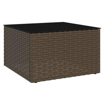 2-tlg. Garten-Lounge-Set mit Kissen Braun Poly Rattan