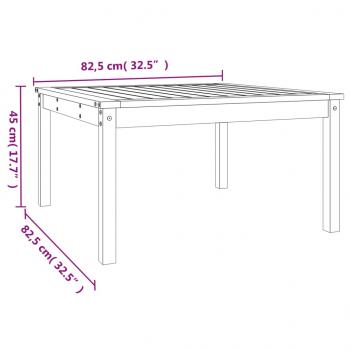 Gartentisch Honigbraun 82,5x82,5x45 cm Massivholz Kiefer