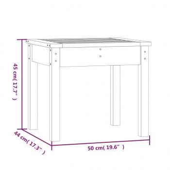 Gartenbank Grau 50x44x45 cm Massivholz Kiefer