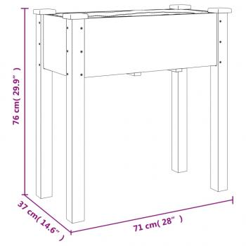 Pflanzkübel mit Einsatz 71x37x76 cm Massivholz Tanne