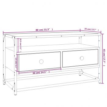 TV-Schrank Grau Sonoma 80x35x45 cm Holzwerkstoff