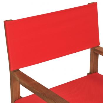 Regiestühle 2 Stk. Massivholz Teak Rot