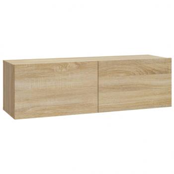 TV-Wandschränke 2 Stk. Sonoma-Eiche 100x30x30 cm Holzwerkstoff