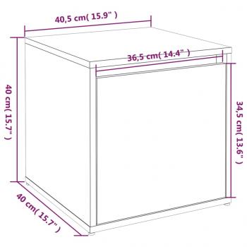 Schubladenbox Weiß 40,5x40x40 cm Holzwerkstoff